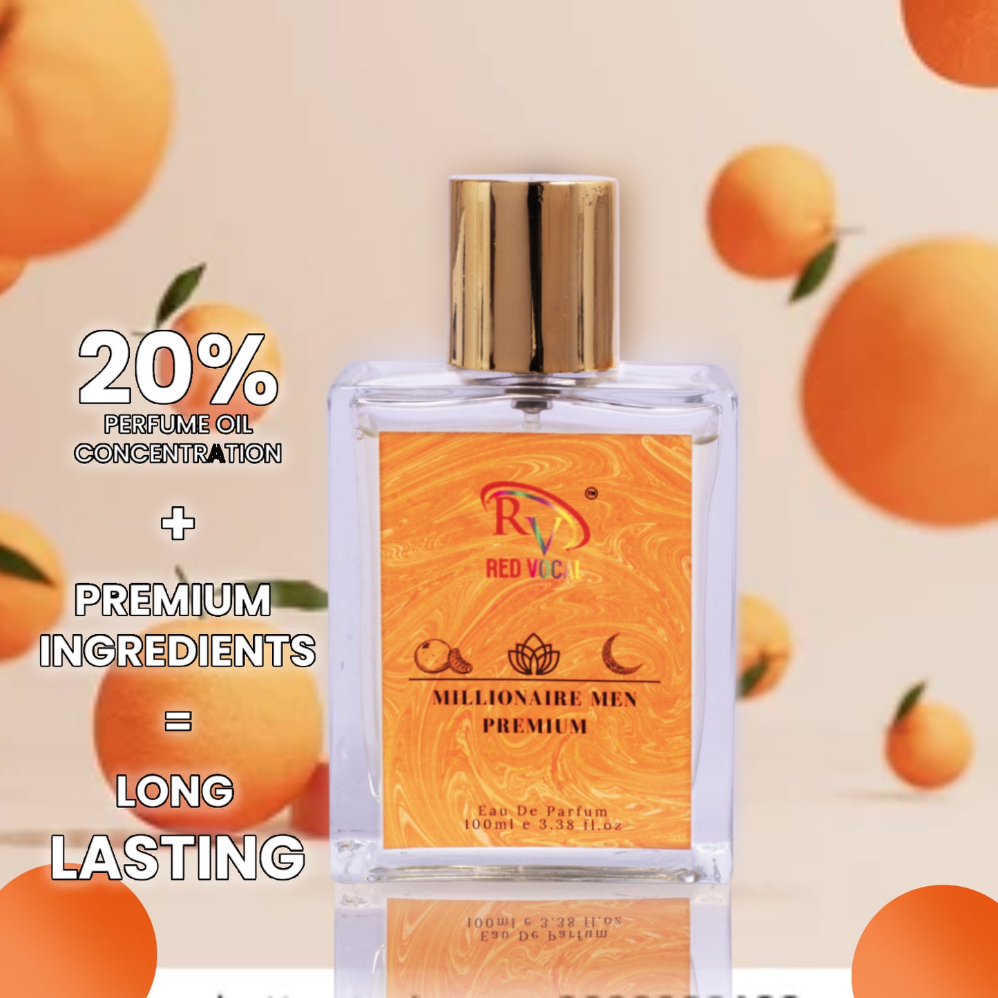 Millionaire Eau De Parfum 100mlx2 perfume Spray | Red Vocal Perfume | Buy combo perfume for Men