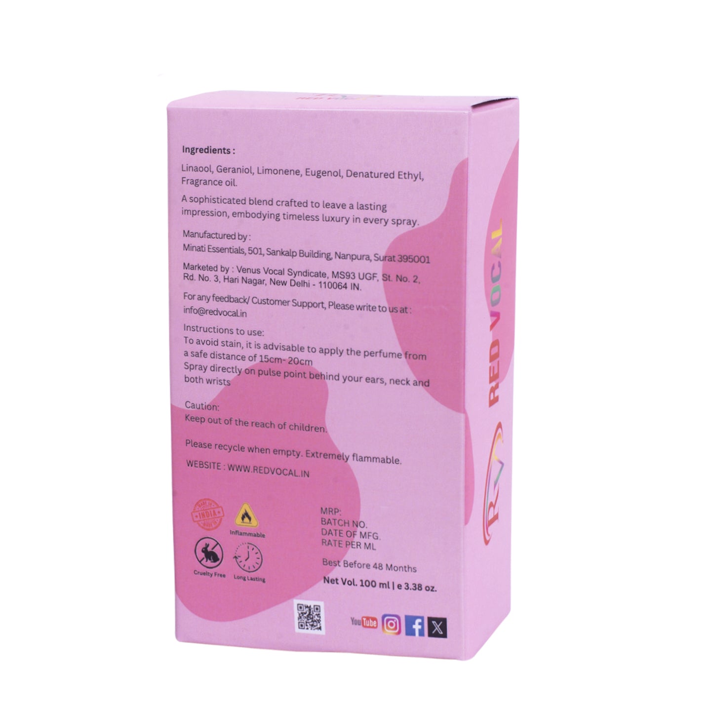 Red Vocal Bad Angel Eau De Parfum 100ml – Seductive Feminine Scent Inspired by Good Girl Collector Edition