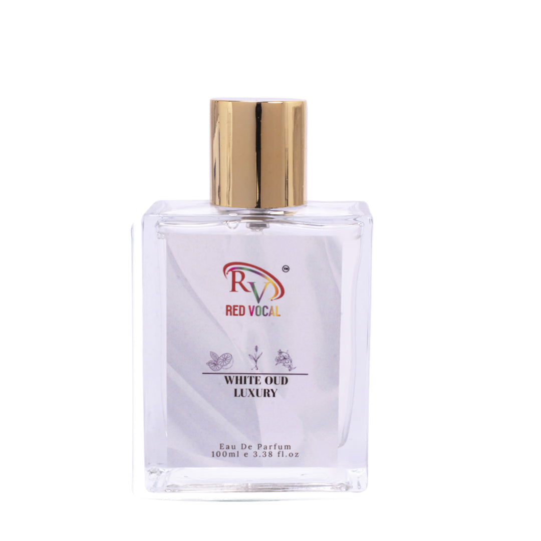 Red Vocal White Oud Eau De Parfum 100ml – Elegant Woody Oud Unisex Perfume Inspired by Ahmed Al Maghribi