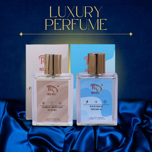 Red Vocal Floral Romance Luxury (Women) with Wild Rock Premium (Men) Eau de Parfum Combo – 2 x 100ml