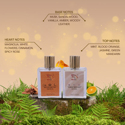 Red Vocal Millionaire Men Premium (Men) with Floral Romance Luxury (Women) 100ml Perfume Spray
