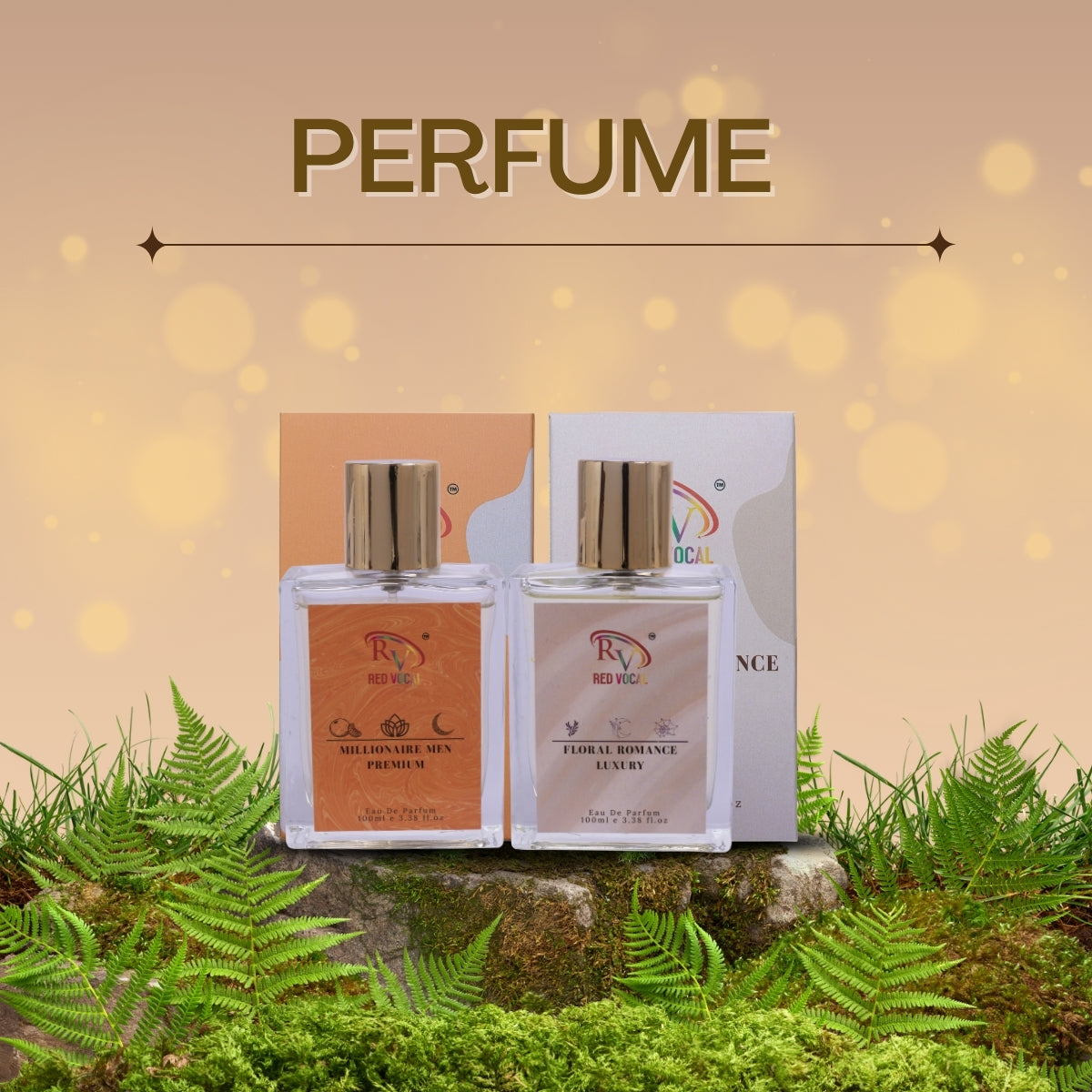 Red Vocal Millionaire Men Premium (Men) with Floral Romance Luxury (Women) 100ml Perfume Spray