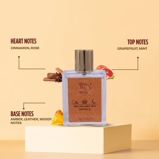 Millionaire Men Premium Eau De Parfum – Long Lasting 100ml