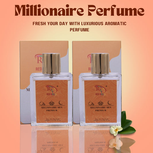 Millionaire Eau De Parfum 100mlx2 perfume Spray | Red Vocal Perfume | Buy combo perfume for Men