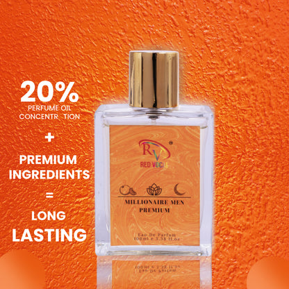 Millionaire Eau De Parfum 100mlx2 perfume Spray | Red Vocal Perfume | Buy combo perfume for Men
