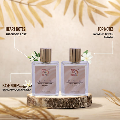Floral Romance Luxury Perfume Spray 100mlx2 | Combo Perfume | Elegant Scent for Women