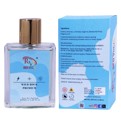 Red Vocal Wild Rock Premium Eau De Parfum – Men’s 100ml Bold Scent