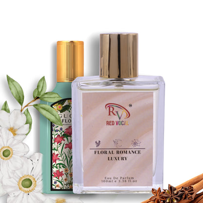 Red Vocal Floral Romance Eau De Parfum 100ml – Elegant Women’s Perfume Inspired by Gucci Flora Gorgeous Jasmine