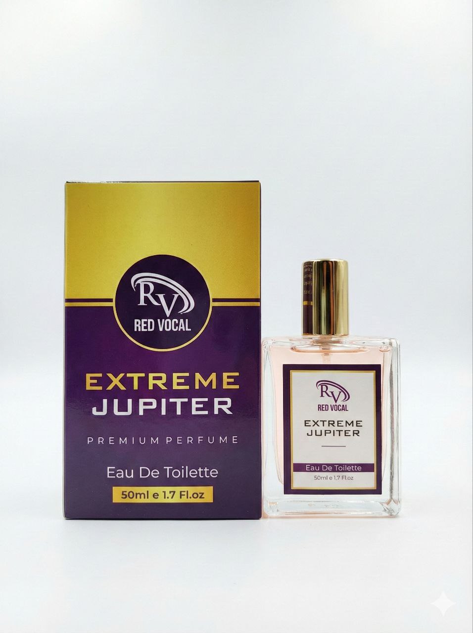 Red Vocal Extreme Jupiter perfume bottle and packaging on a white background Red Vocal Extreme Jupiter Premium Perfume Eau De Toilette 50ml – Long Lasting Women's Fragrance