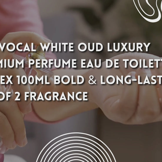 Red Vocal White Oud Luxury Premium Perfume Eau De Toilette – Unisex 100ml Bold & Long-Lasting Set of 2 Fragrance