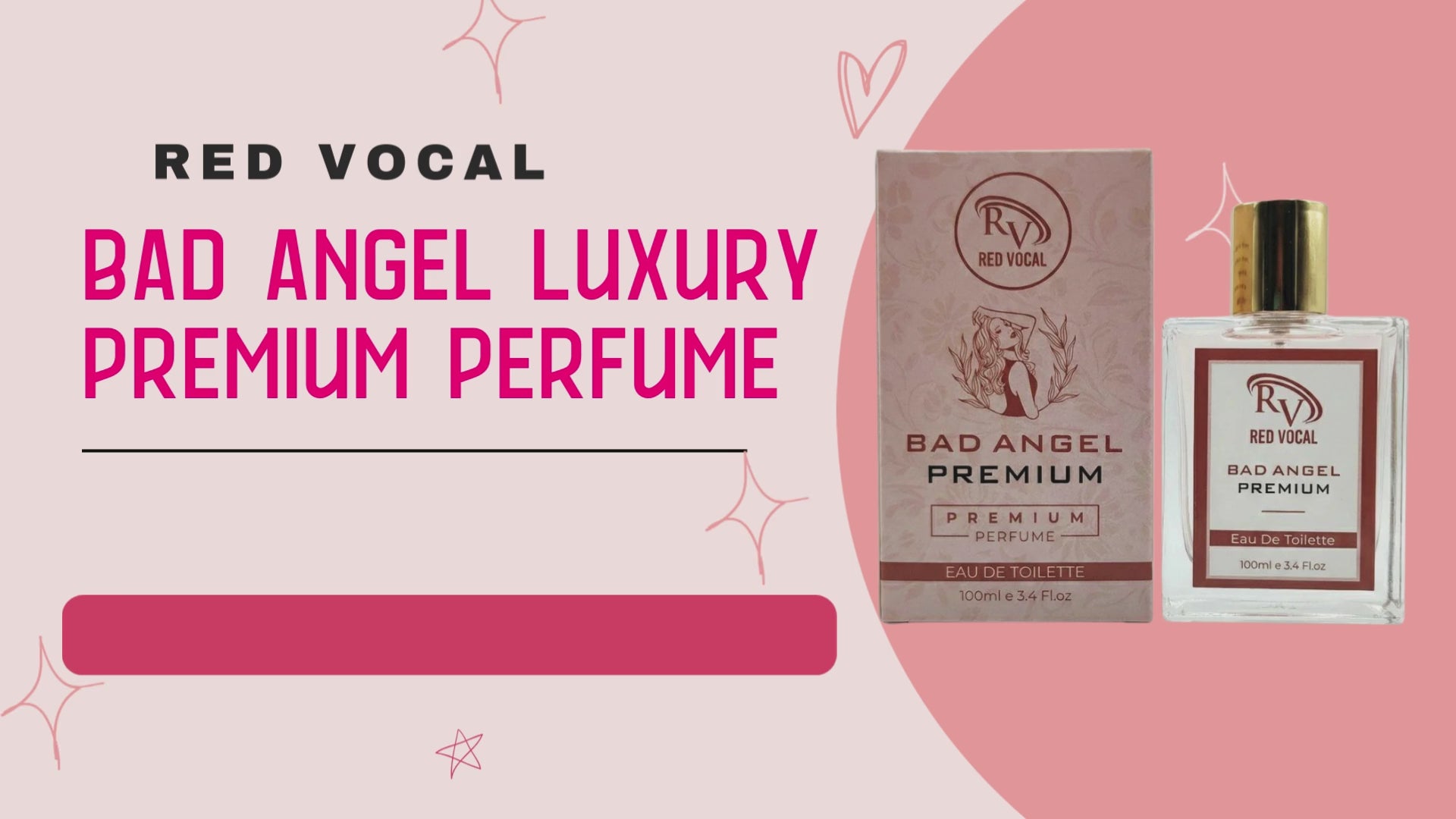 Red Vocal Bad Angel Premium Perfume Eau De Toilette for Women – 100ml Sweet, Sensual & Long-Lasting Fragrance