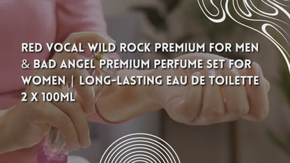 Red Vocal Wild Rock Premium For Men & Bad Angel Premium Perfume Set For Women | Long-Lasting Eau De Toilette | 2 x 100ml