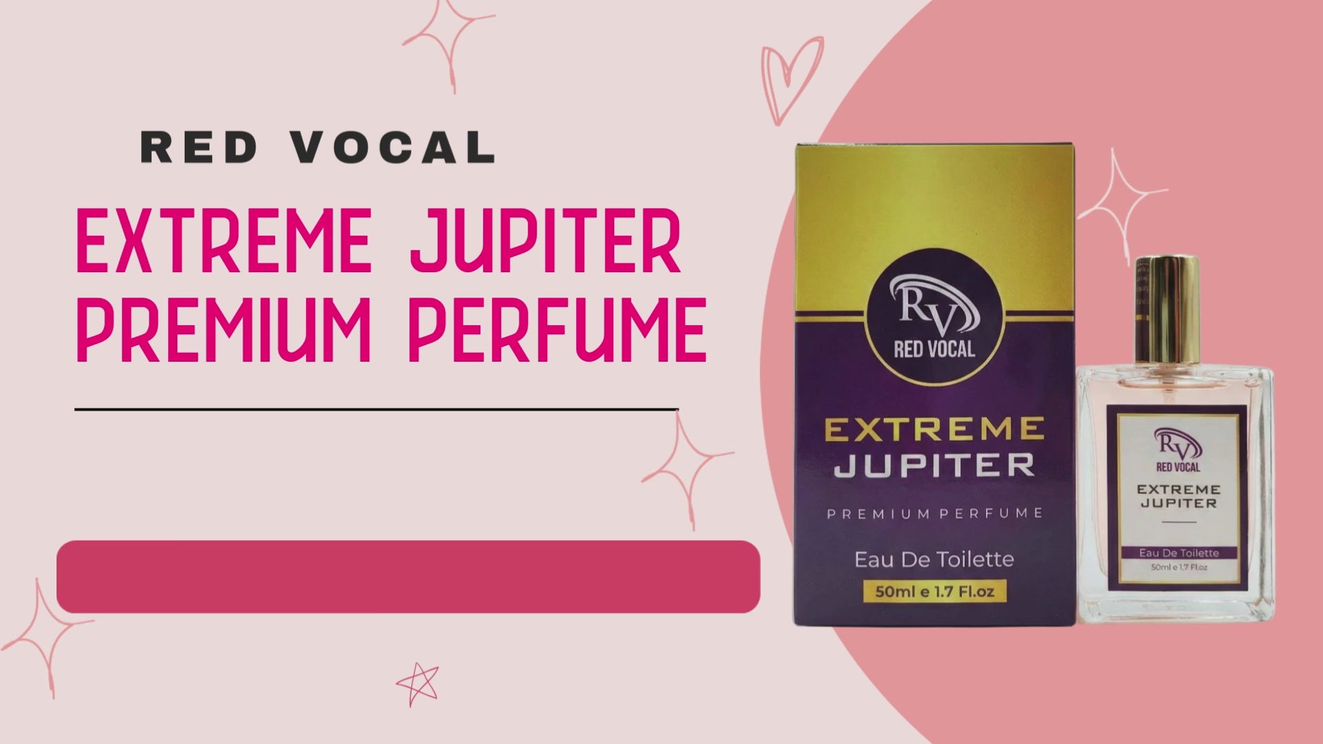 Red Vocal Extreme Jupiter Premium Perfume Eau De Toilette 50ml – Long Lasting Women's Fragrance