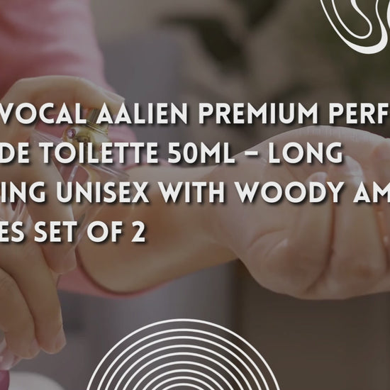 Red Vocal Aalien Premium Perfume Eau De Toilette 50ml – Long Lasting Unisex with Woody Amber Notes Set of 2