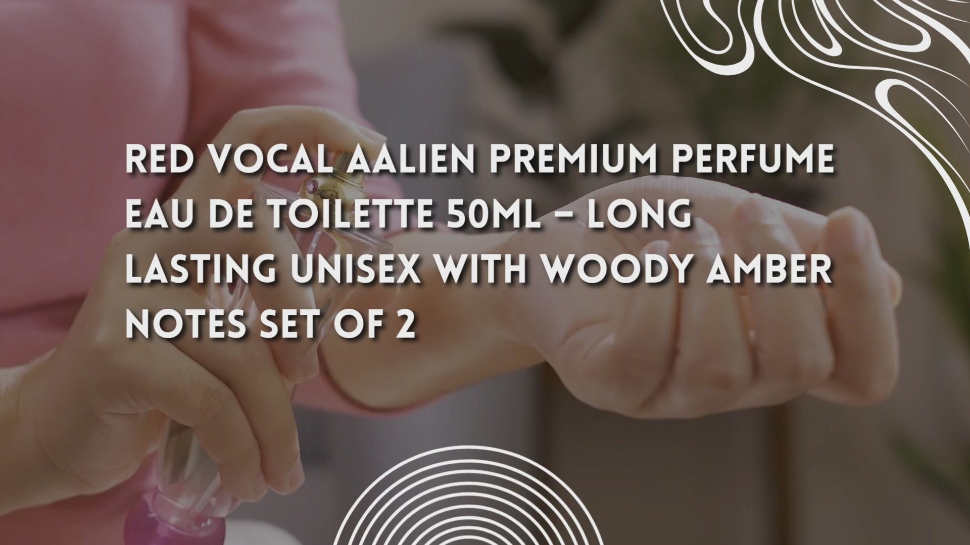 Red Vocal Aalien Premium Perfume Eau De Toilette 50ml – Long Lasting Unisex with Woody Amber Notes Set of 2