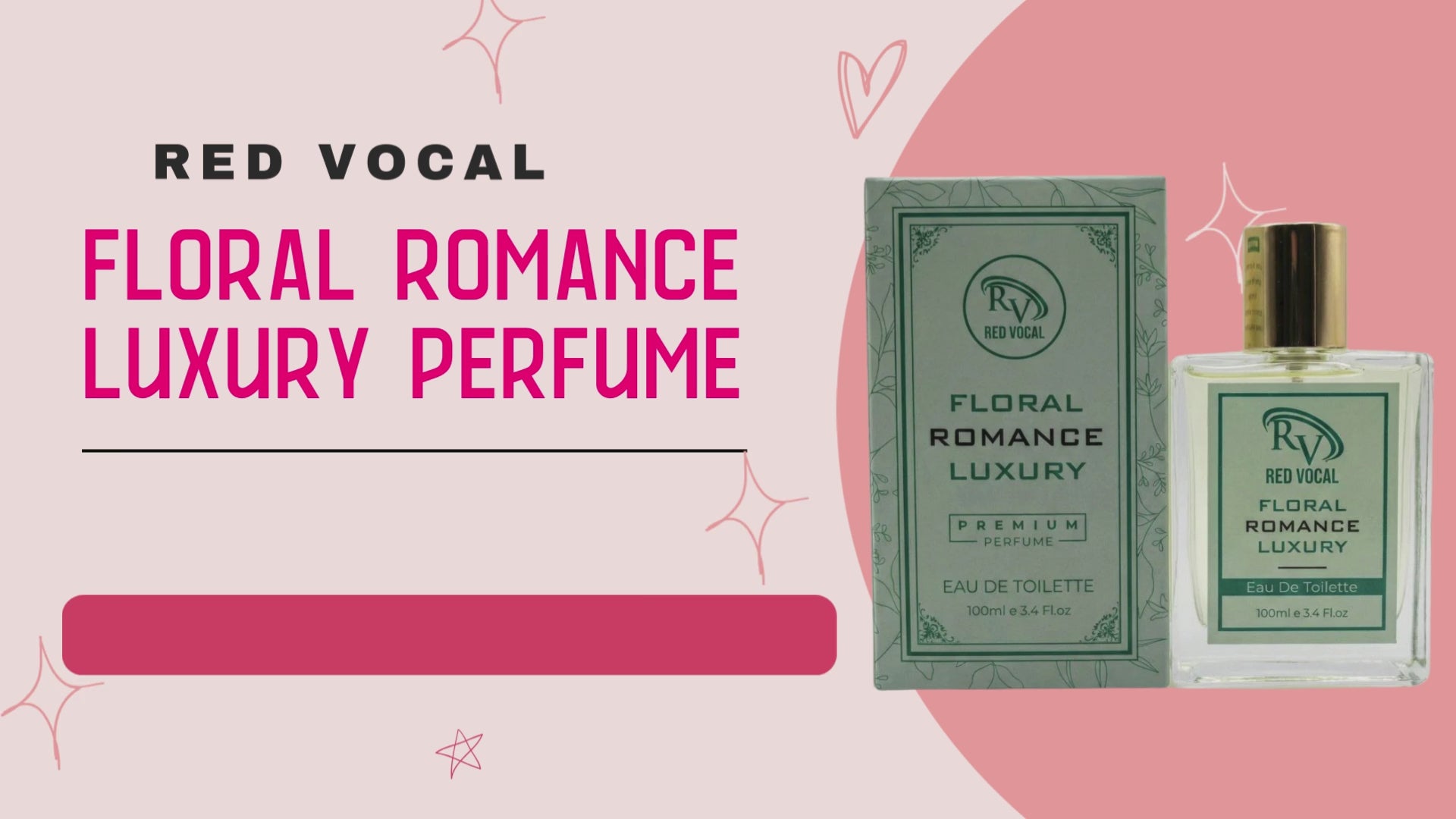 Red Vocal Floral Romance Luxury Premium Perfume Eau De Toilette – Women’s 100ml Elegant & Long-Lasting Set of 2 Fragrance