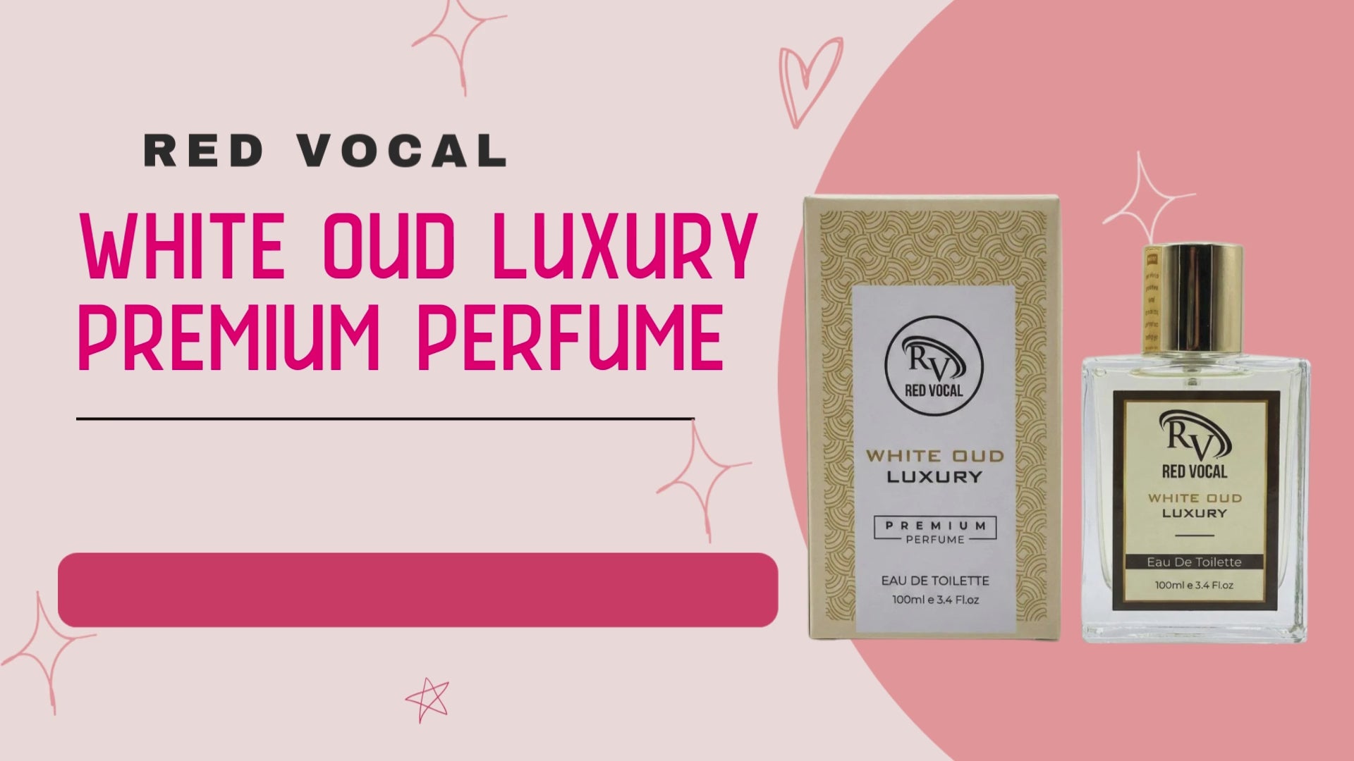 Red Vocal White Oud Luxury Premium Perfume Eau De Toilette – Unisex 100ml Bold & Long-Lasting Fragrance