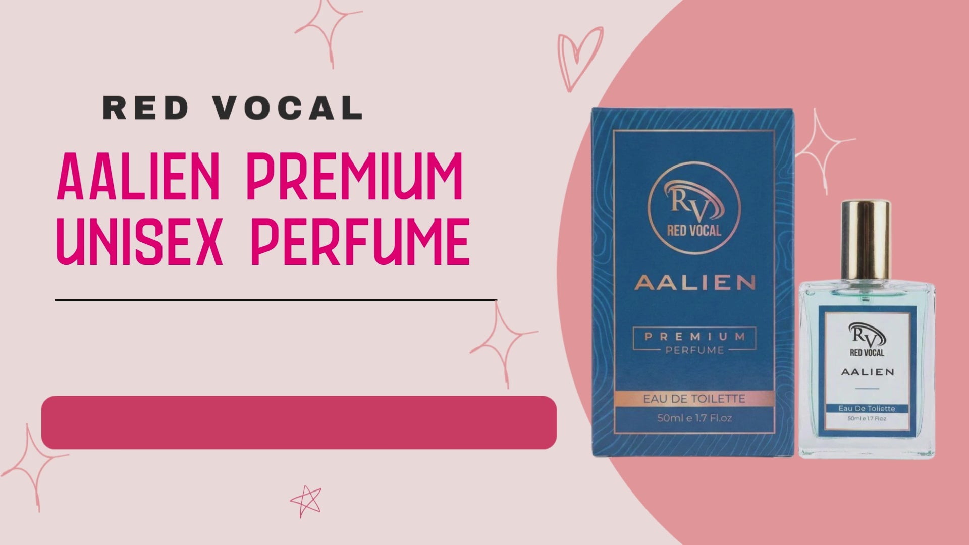 Red Vocal Aalien Premium Perfume Eau De Toilette 50ml – Long Lasting Unisex with Woody Amber Notes