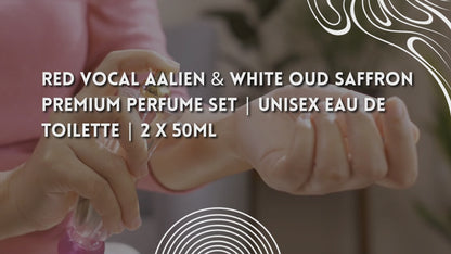 Red Vocal Aalien & White Oud Saffron Premium Perfume Set | Unisex Eau De Toilette | 2 x 50ml