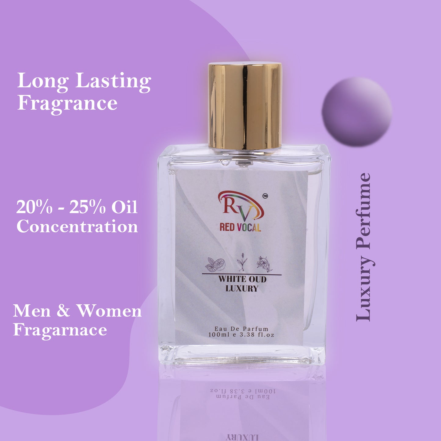 Red Vocal White Oud Perfume Spray 100mlx2 | Buy combo Perfume | Long Lasting Unisex Luxury Fragrance