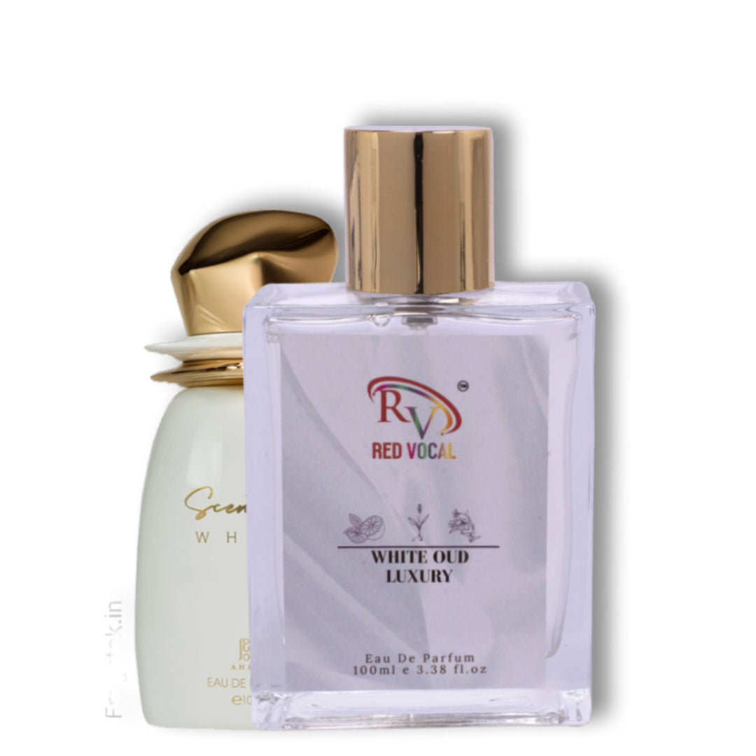 Red Vocal White Oud Eau De Parfum 100ml – Elegant Woody Oud Unisex Perfume Inspired by Ahmed Al Maghribi