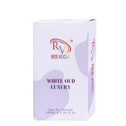 Red Vocal White Oud Eau De Parfum 100ml – Elegant Woody Oud Unisex Perfume Inspired by Ahmed Al Maghribi