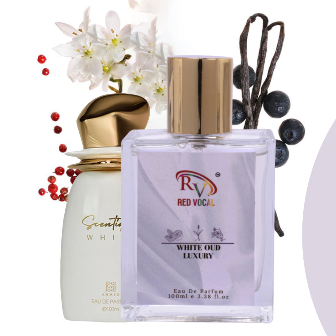 Red Vocal White Oud Eau De Parfum 100ml – Elegant Woody Oud Unisex Perfume Inspired by Ahmed Al Maghribi